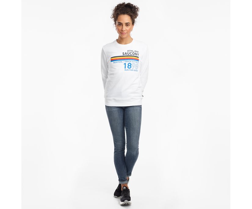 Női Saucony Rested Crewneck Ingek Fehér | HU 963OKI